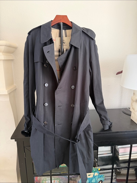 Burberry Other - Burberry Men’s Black Double-Breasted Mid-length Kensington Trench Coat